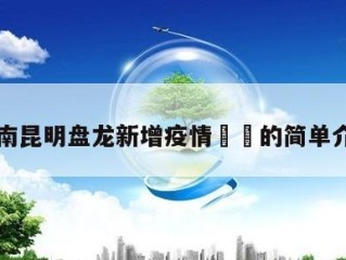 云南昆明盘龙新增疫情㊙️的简单介绍